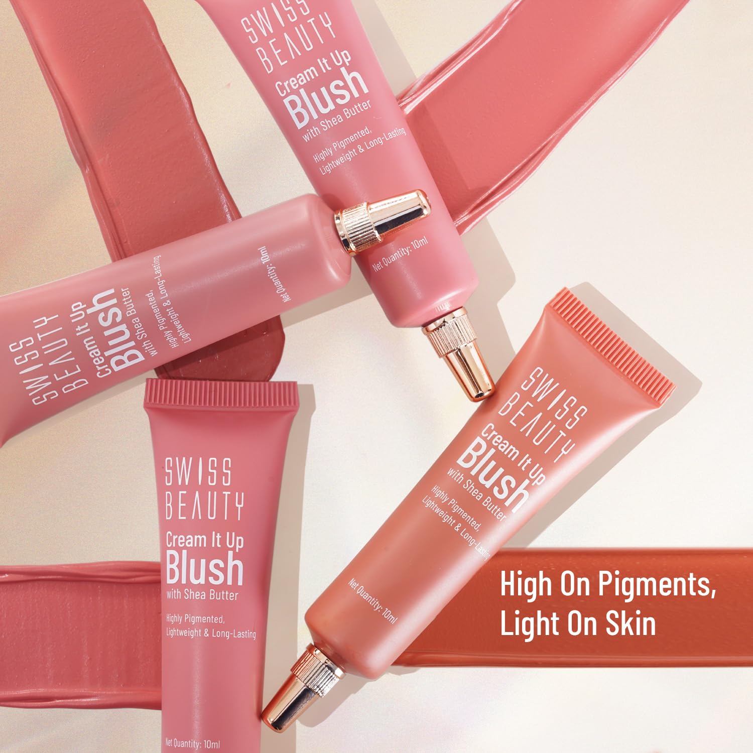 Swiss Beauty Cream It Up Blusher | Highly Pigmented | Long-lasting | Buildable & Blendable | All Skin Types | Shade - Copper Cheeks, 10ml - Image 2
