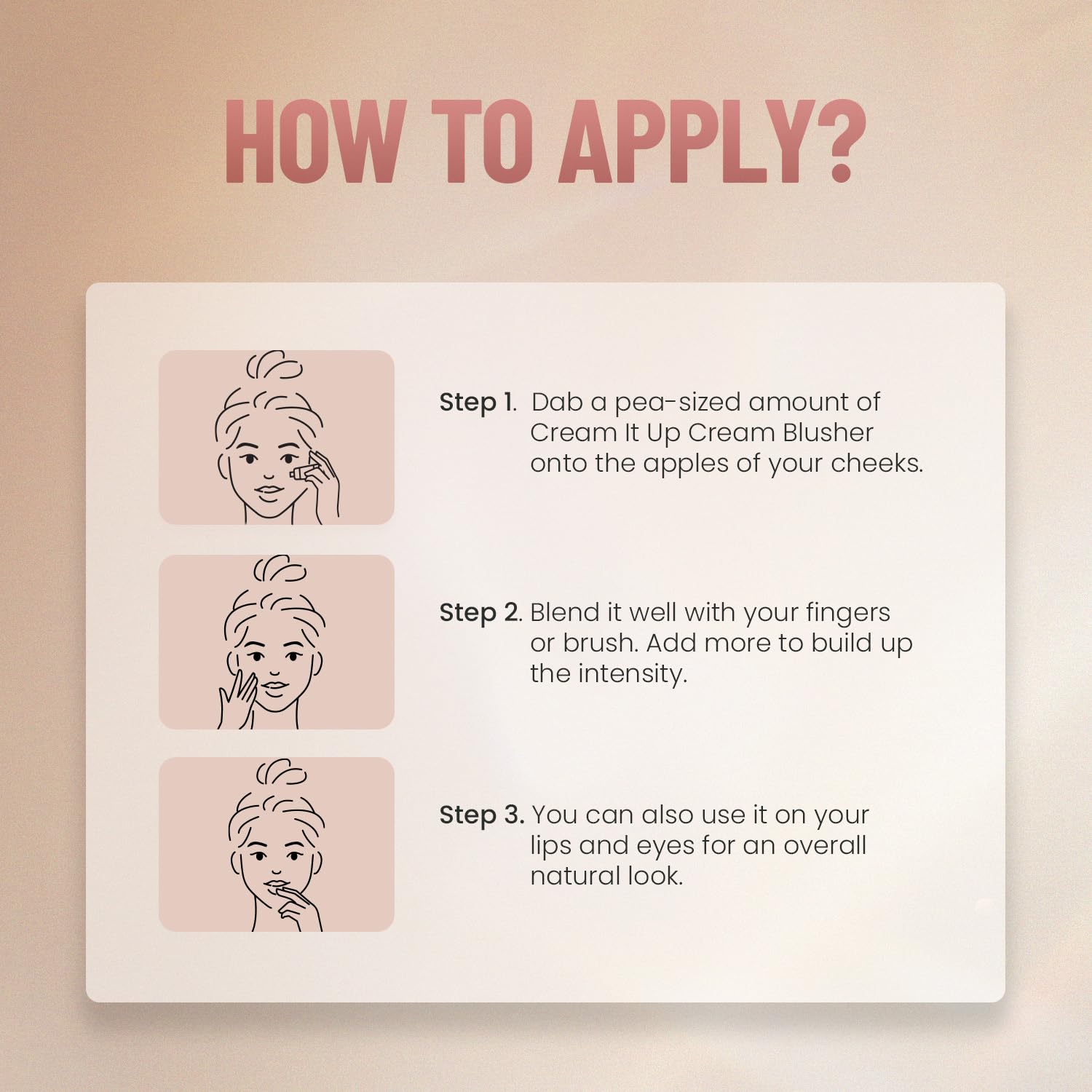 Swiss Beauty Cream It Up Blusher | Highly Pigmented | Long-lasting | Buildable & Blendable | All Skin Types | Shade - Copper Cheeks, 10ml - Image 3