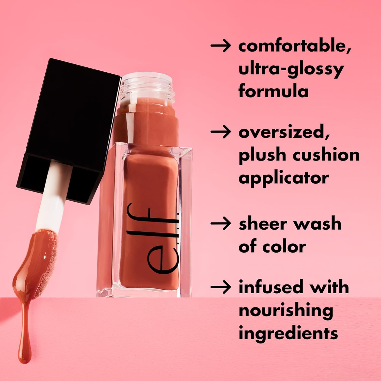 e.l.f. Glow Reviver Lip Oil, Nourishing Tinted Lip Oil For A High-shine Finish, Infused With Jojoba Oil, Vegan & Cruelty-free, Rose Envy - Image 3