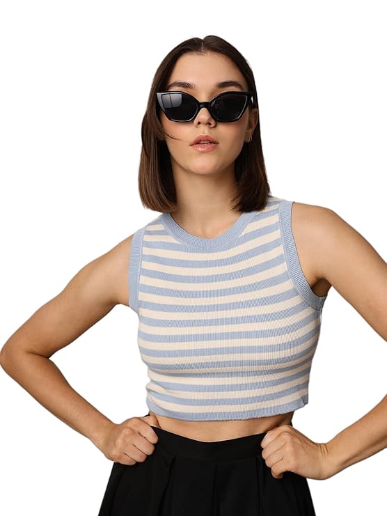 Women Slim Fit Casual Crop Tank Top