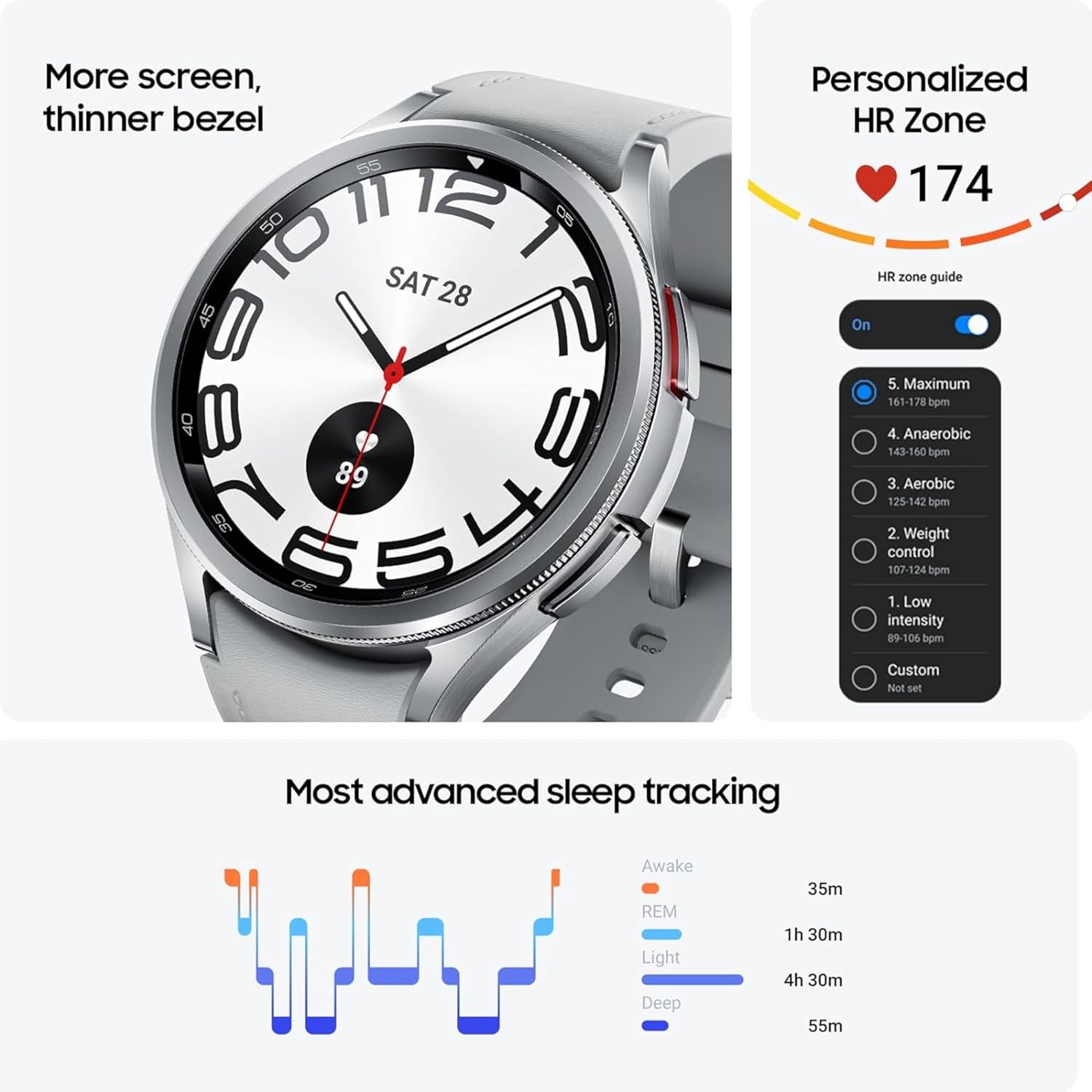 Samsung Galaxy Watch6 Classic LTE (47mm, Black, Compatible with Android only) | Introducing BP & ECG Features - Image 2